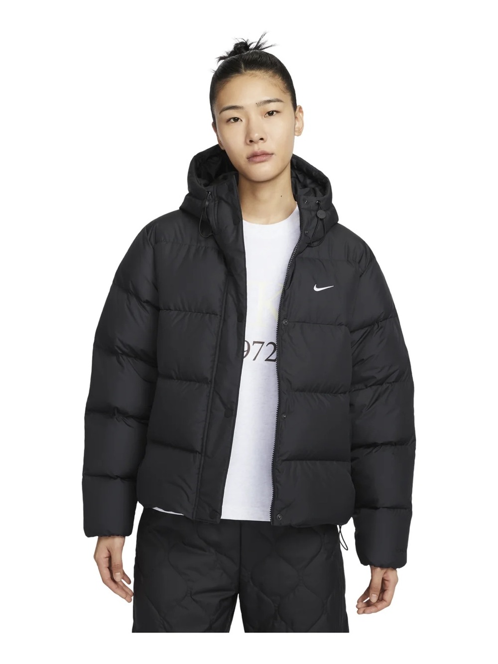 Nike Women’s Metro Black Puffer Jacket with Hood